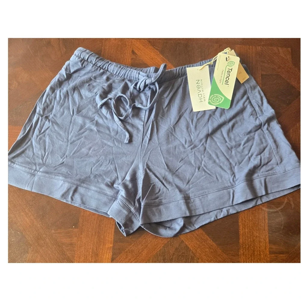 Haven Well Within Blue Tencel Pajama Shorts Womens XS Drawstring New
